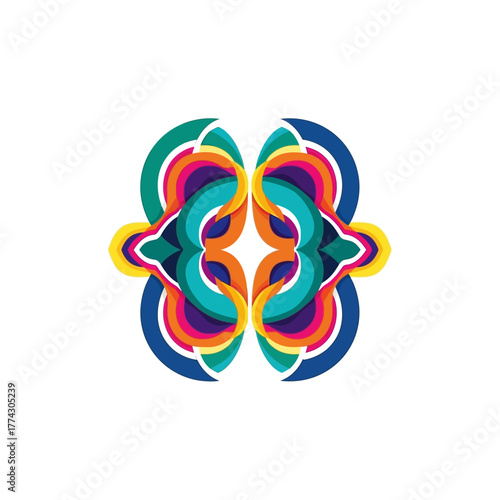 abstract colorful butterfly