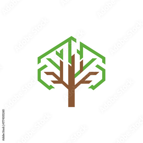 green tree with leaves