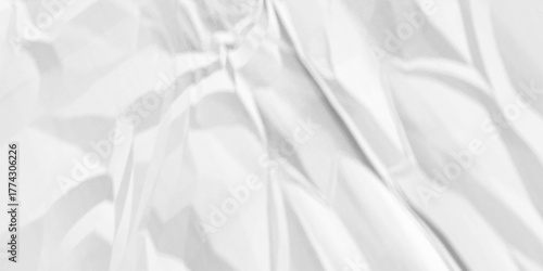 White fabric background. white crumpled paper background texture pattern overlay. wrinkled high resolution arts craft and Seamless white crumpled paper.	
