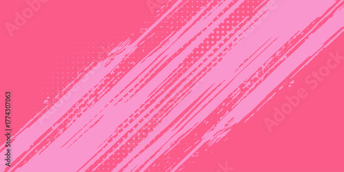Background pink pop art vector in retro comic style with halftone dots design, modern