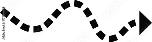 Dotted line arrow vector illustration design element for direction use eps silhouette