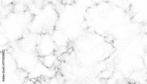 White Marble Texture with Fine Gray Veins Background Design