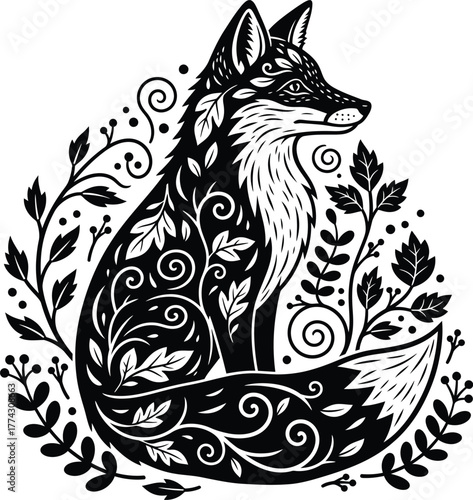 Black rose moon thorns vector design goth floral crescent tattoo art print eps silhouette