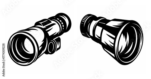 Two detailed rifle scopes side by side a hunting optics photography element