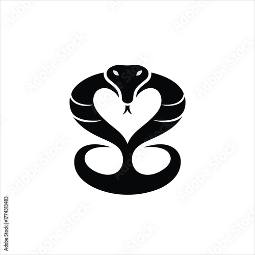Elegant Cobra icon Silhouette Vector Art