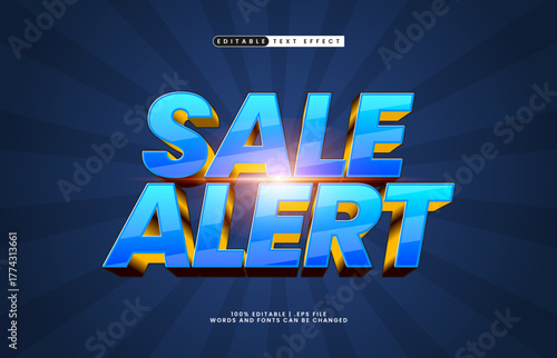 sale alert editable sale text effect for promotion and advertising