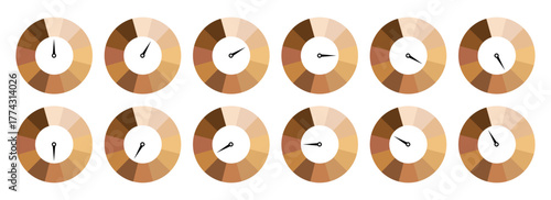 Skin Tone Circle Vector Set – Human Complexion Range and Beauty Diversity Palette