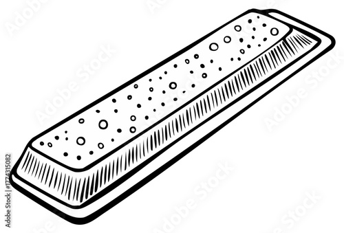 Hand Drawn Snack Bar Illustration with Sprinkles on Top Linear Art Design