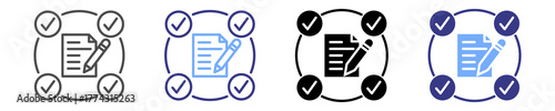evaluation icon set multiple style