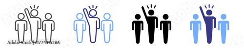 leadership icon set multiple style