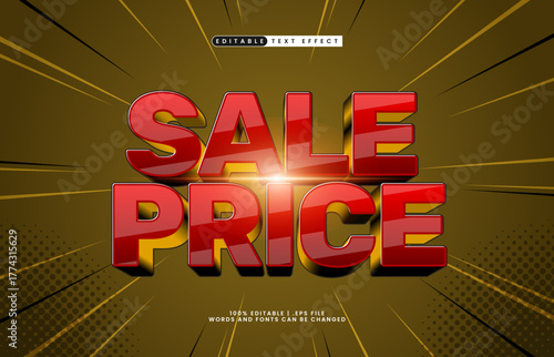 sale price editable sale text effect for promotion and advertising