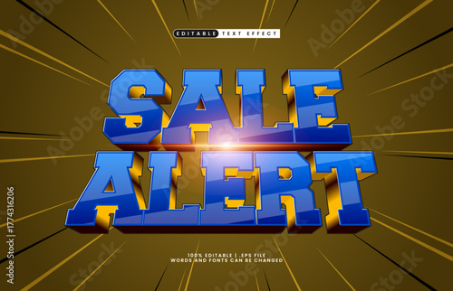 sale alert editable sale text effect for promotion and advertising