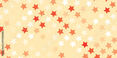 Stars multicolored on a pink background. Confetti.