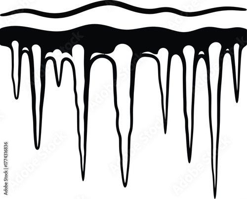 Black spider hanging illustration for halloween creepy decoration art eps silhouette