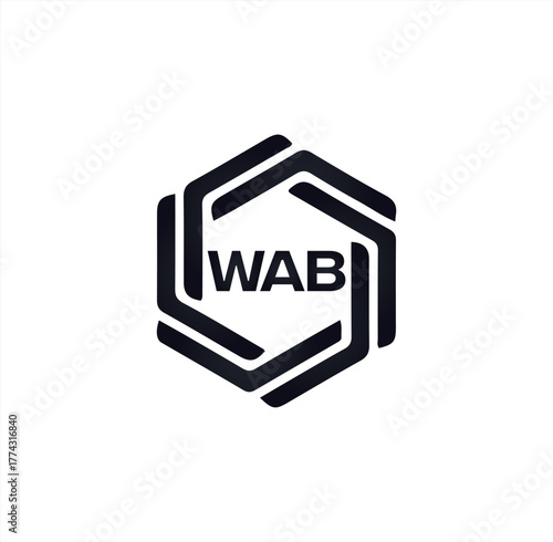 WAB set ,WAB logo. W A B design. White WAB letter. WAB, W A B letter logo design. Initial letter WAB letter logo set, linked circle uppercase monogram logo. W A B letter logo vector design.