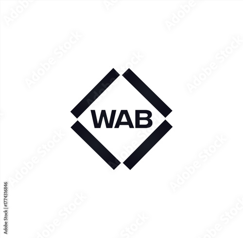 WAB set ,WAB logo. W A B design. White WAB letter. WAB, W A B letter logo design. Initial letter WAB letter logo set, linked circle uppercase monogram logo. W A B letter logo vector design.