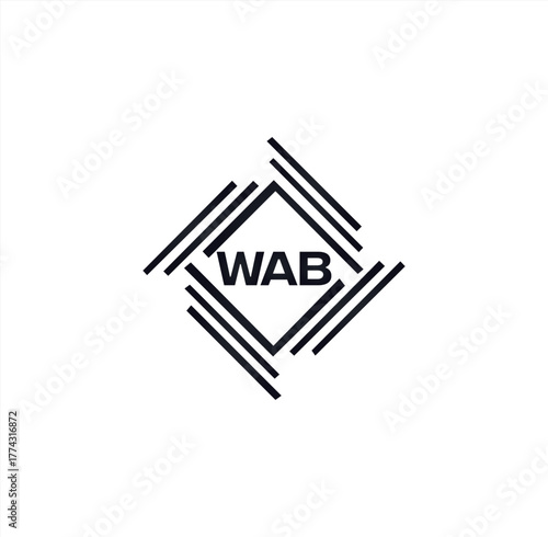 WAB set ,WAB logo. W A B design. White WAB letter. WAB, W A B letter logo design. Initial letter WAB letter logo set, linked circle uppercase monogram logo. W A B letter logo vector design.