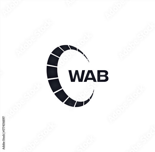 WAB set ,WAB logo. W A B design. White WAB letter. WAB, W A B letter logo design. Initial letter WAB letter logo set, linked circle uppercase monogram logo. W A B letter logo vector design.