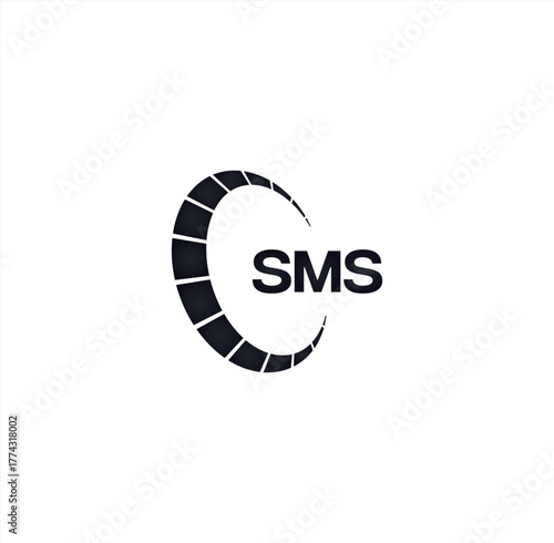SMS set ,SMS logo. S M S design. White SMS letter. SMS, S M S letter logo design. Initial letter SMS letter logo set, linked circle uppercase monogram logo. S M S letter logo vector design.
