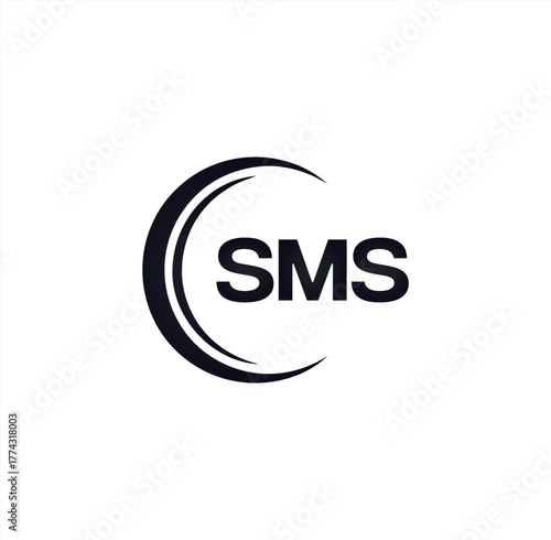 SMS set ,SMS logo. S M S design. White SMS letter. SMS, S M S letter logo design. Initial letter SMS letter logo set, linked circle uppercase monogram logo. S M S letter logo vector design.
