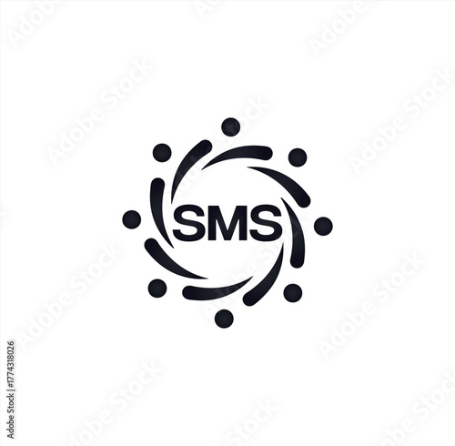 SMS set ,SMS logo. S M S design. White SMS letter. SMS, S M S letter logo design. Initial letter SMS letter logo set, linked circle uppercase monogram logo. S M S letter logo vector design.