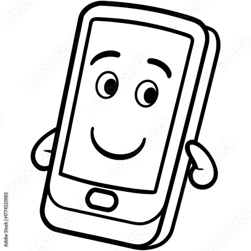 mobile phone cartoon