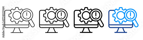 Intrusion Detection Icon Different Style Outline Collection Set