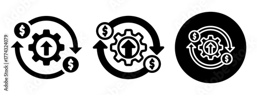 Cost Optimization Icon Collection Glyph & Mixed Style