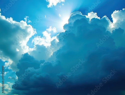 The sky is blue with a few clouds