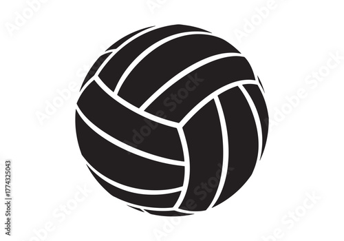 Volleyball ball flat icon for sports apps and websites