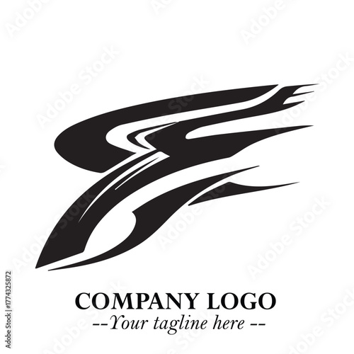 Car Running Fast Logo Symbol in Black on the White Background with Dynamic Speed Design