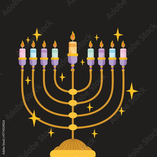 hanukkah jewish candles