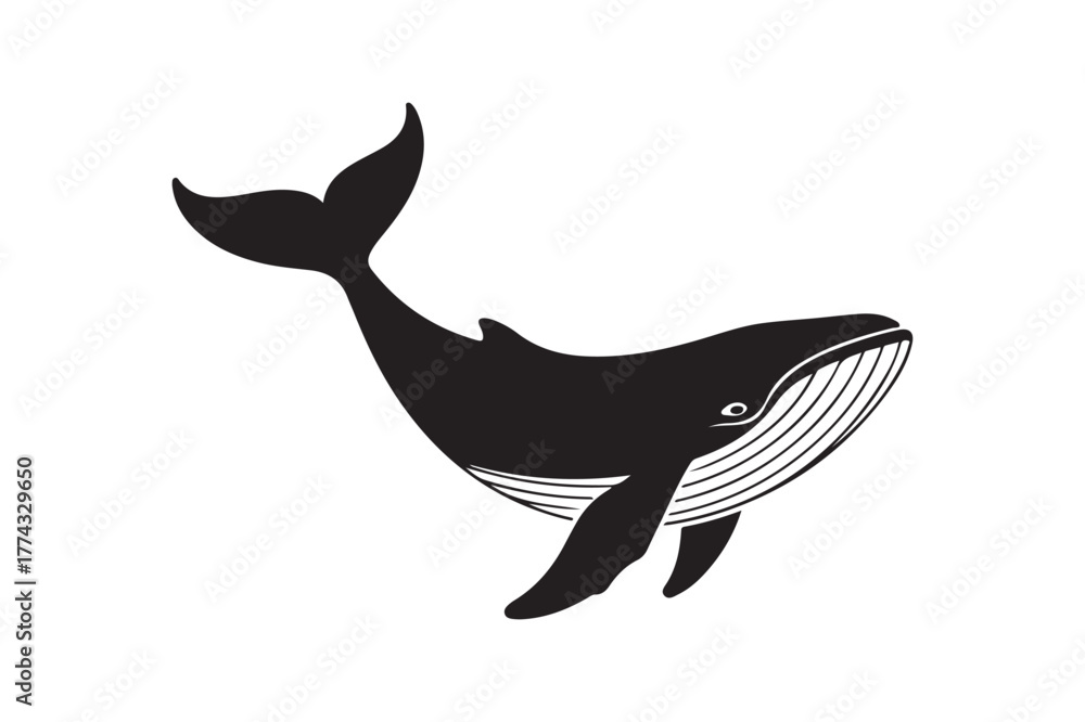 Fototapeta premium Fish silhouette vector illustration, Set of Fish silhouette vector 