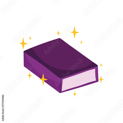 Jewish Torah Book trendy flat style isolated icon. Israel Religion holy scripture book. Vector illustration