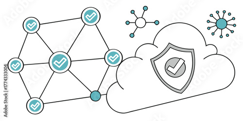 Secured Network Cloud Security with Checked Nodes and Protected Data