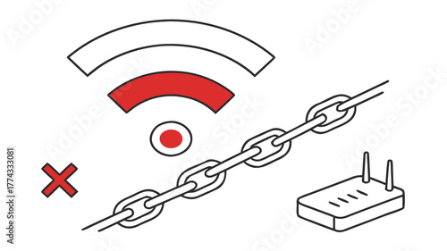 Connectivity Failure An Illustration of Network Issues and Signal Problems