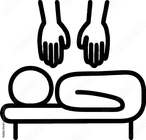 Minimalist hand drawn massage therapy icon set for wellness and spa designs