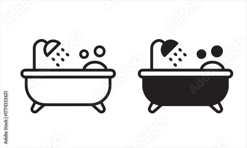 Stylized illustration of a bathroom sink with a faucet and drain isolated on transparent background