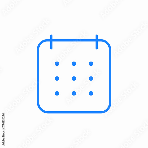calendar schedule icon sign vector