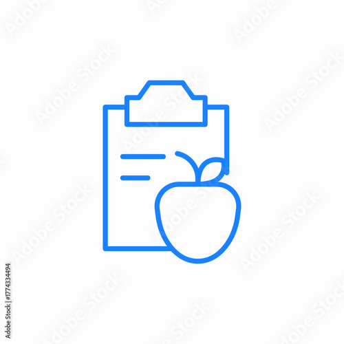 dietic report icon sign vector