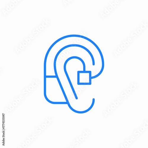 hearing aid icon sign vector