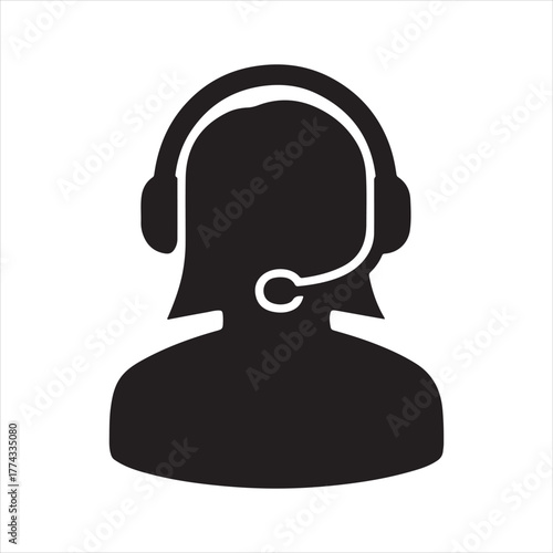 Stylized female silhouette representing support and help isolated on transparent background