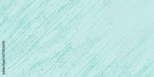 Grain wood image texture on blue cyan board background. Mint green Solid laminated blurd light modern light simple