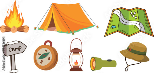 A vector of Camp Hiking 