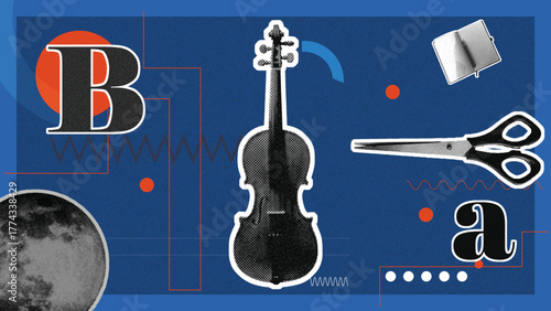 Vintage Editorial Collage Pack Retro Halftone Design Elements Vector Collection