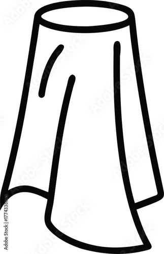 A single piece of cloth draped over an invisible form, creating an abstract, mysterious, and artistic silhouette.