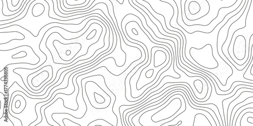 Topographic map background with geographic grid for hiking and mountain sport. luxury topographic wavy pattern and geographic grid map design. paper texture Imitation of a geographical map shade.