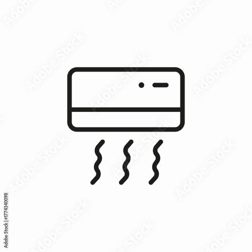 air conditioning unit icon sign vector