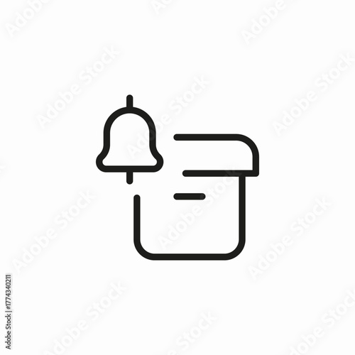 bell reminder notification icon sign vector
