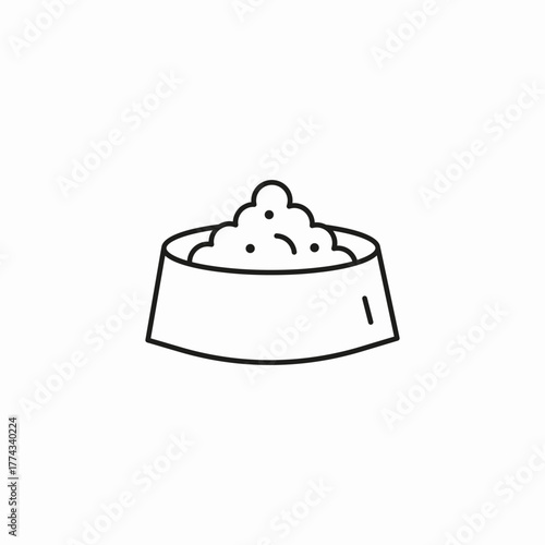 bowl of pet food icon sign vector
